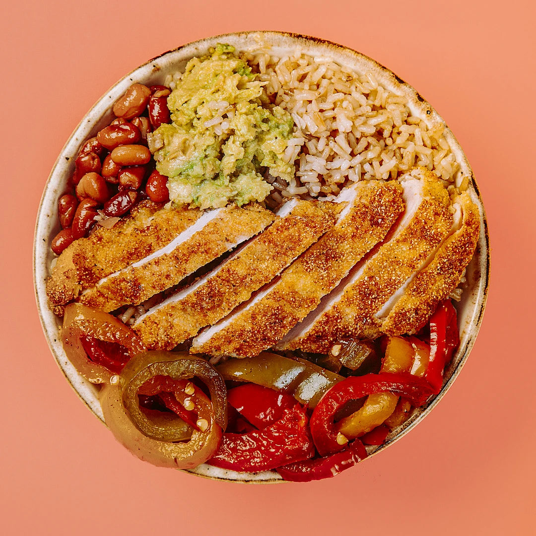 Rice Bowl with Chicken Fajitas
