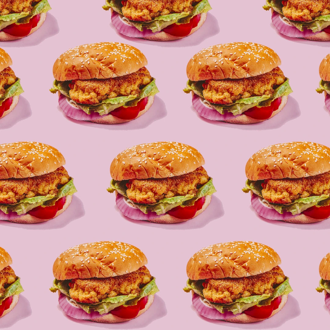 Crisp chicken burgers