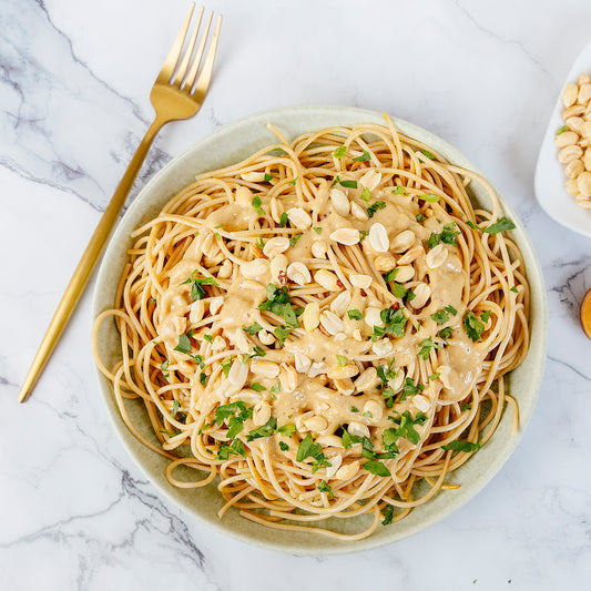 Noodles with peanut sauce