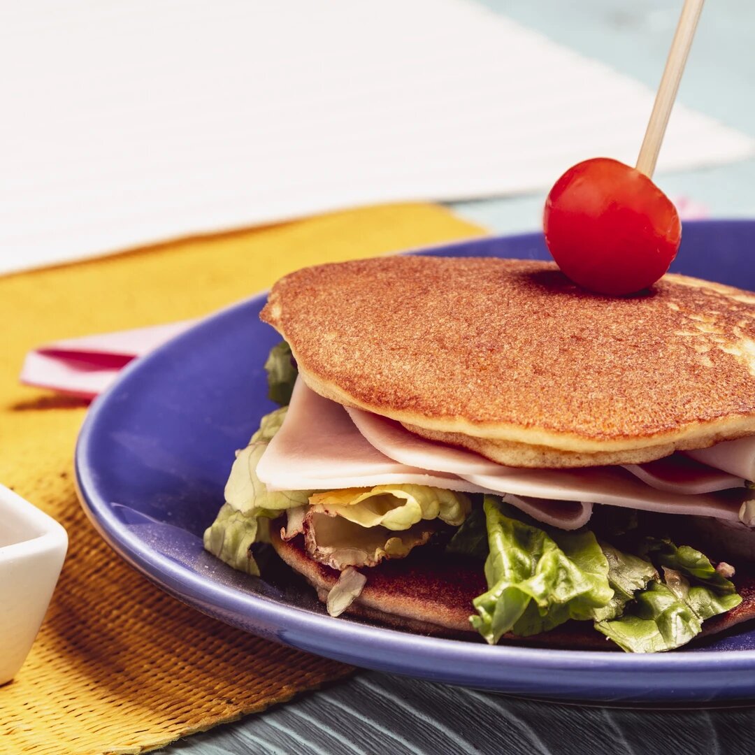 Keto hotcake sandwich
